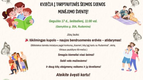 Vilniaus rajono savivaldybės Centrinė biblioteka kviečia į šeimos šventę