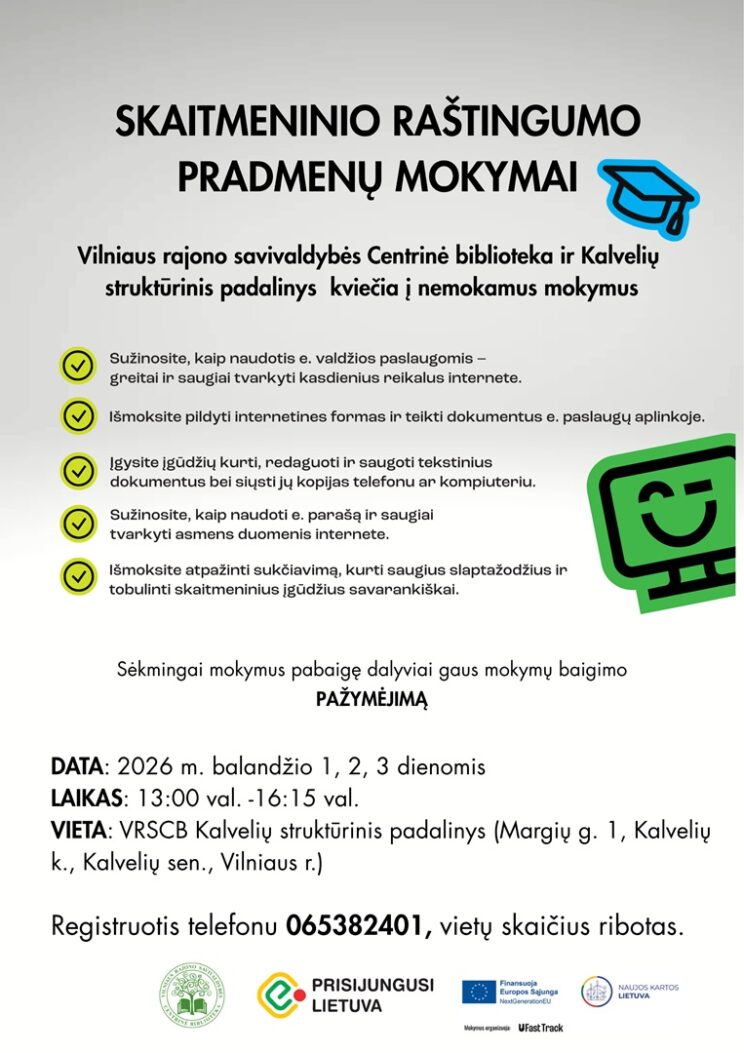 SKAITMENINIO RAŠTINGUMO PRADMENŲ MOKYMAI